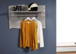 Portemanteau 100x32x60cm - Bois D'acacia Laqué (Gris) - PURE ACACIA #915 -Massivmoebel24 09 900 886 9015 3