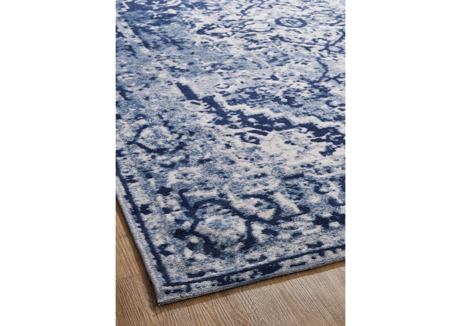 Tapis 300x200 Coton Bleu LINCOLN TWO 2 Tapis 300x200 Coton Bleu LINCOLN TWO – Image 2