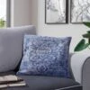 Coussin 50x50 Cm Coton Bleu BOSTON