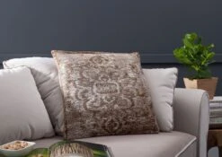 Coussin 50x50 Cm Coton Beige BOSTON