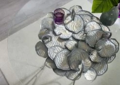 Table D'appoint 107x107 Plateau En Verre Gris DEKO #086 7 Table D'appoint 107x107 Plateau En Verre Gris DEKO #086 -Massivmoebel24 09 900 915 1026 3