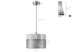 Plafonnier 30x30x20 Doré LOS ANGELES #81 -Massivmoebel24 09 916 891 0081 08