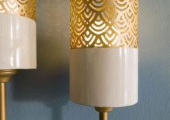 Luminaire Murale 25x12x56 Doré LOS ANGELES #82 -Massivmoebel24 09 916 891 0082 03