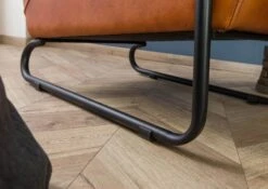 Fauteuil 59x84 Cuir Cognac IRON LABEL #21 -Massivmoebel24 09 920 890 0021 5