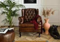 Canapé 88x80 Cuir Brun 3 Places CHESTERFIELD #101 11 Canapé 88x80 Cuir Brun 3 Places CHESTERFIELD #101 -Massivmoebel24 09 920 890 1001 3