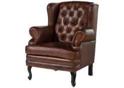 Canapé 88x80 Cuir Brun 3 Places CHESTERFIELD #101 16 Canapé 88x80 Cuir Brun 3 Places CHESTERFIELD #101 -Massivmoebel24 09 920 890 1001 9