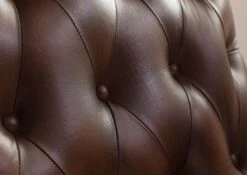 Fauteuil En Cuir Véritable Marron CHESTERFIELD #105 -Massivmoebel24 09 920 890 1005 4
