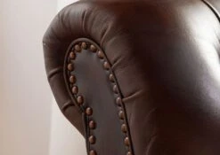 Fauteuil En Cuir Véritable Marron CHESTERFIELD #105 -Massivmoebel24 09 920 890 1005 5