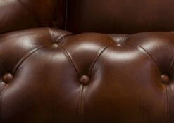 Fauteuil En Cuir Véritable Marron CHESTERFIELD #102 -Massivmoebel24 09 920 890 1020 4