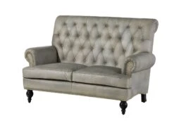 Canapé 2 Places En Cuir Véritable Gris CHESTERFIELD #206 -Massivmoebel24 09 920 890 2006 9