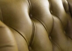 Fauteuil à Oreille En Cuir Véritable Vert CHESTERFIELD #301 -Massivmoebel24 09 920 890 3001 5