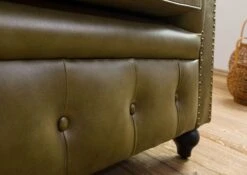 Fauteuil En Cuir Véritable Vert CHESTERFIELD #302 12 Fauteuil En Cuir Véritable Vert CHESTERFIELD #302 -Massivmoebel24 09 920 890 3020 4