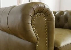 Fauteuil En Cuir Véritable Vert CHESTERFIELD #302 15 Fauteuil En Cuir Véritable Vert CHESTERFIELD #302 -Massivmoebel24 09 920 890 3020 7