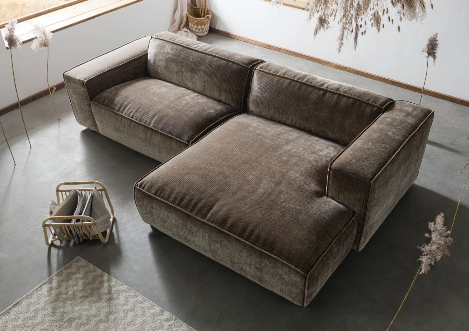 Canapé D'angle 279x164 Gris Foncé VALENCIA 2 Canapé D'angle 279x164 Gris Foncé VALENCIA – Image 2