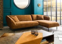 Canapé D'angle 277x173 Cognac GENT -Massivmoebel24 31 920 100 0007 3