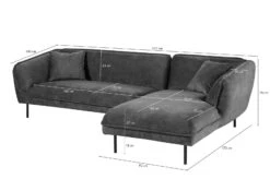 Canapé D'angle 277x173 Cognac GENT -Massivmoebel24 31 920 100 0007 8