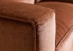 Canapé 3 Places En Velour Cordé En Polyester Cuivre VALENCIA -Massivmoebel24 31 920 100 0021 05