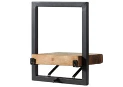 Étagère Murale En Bois D'Acacia 25x22x32 Naturel Laqué MELBOURNE #115 -Massivmoebel24 32 350 558 0115 10