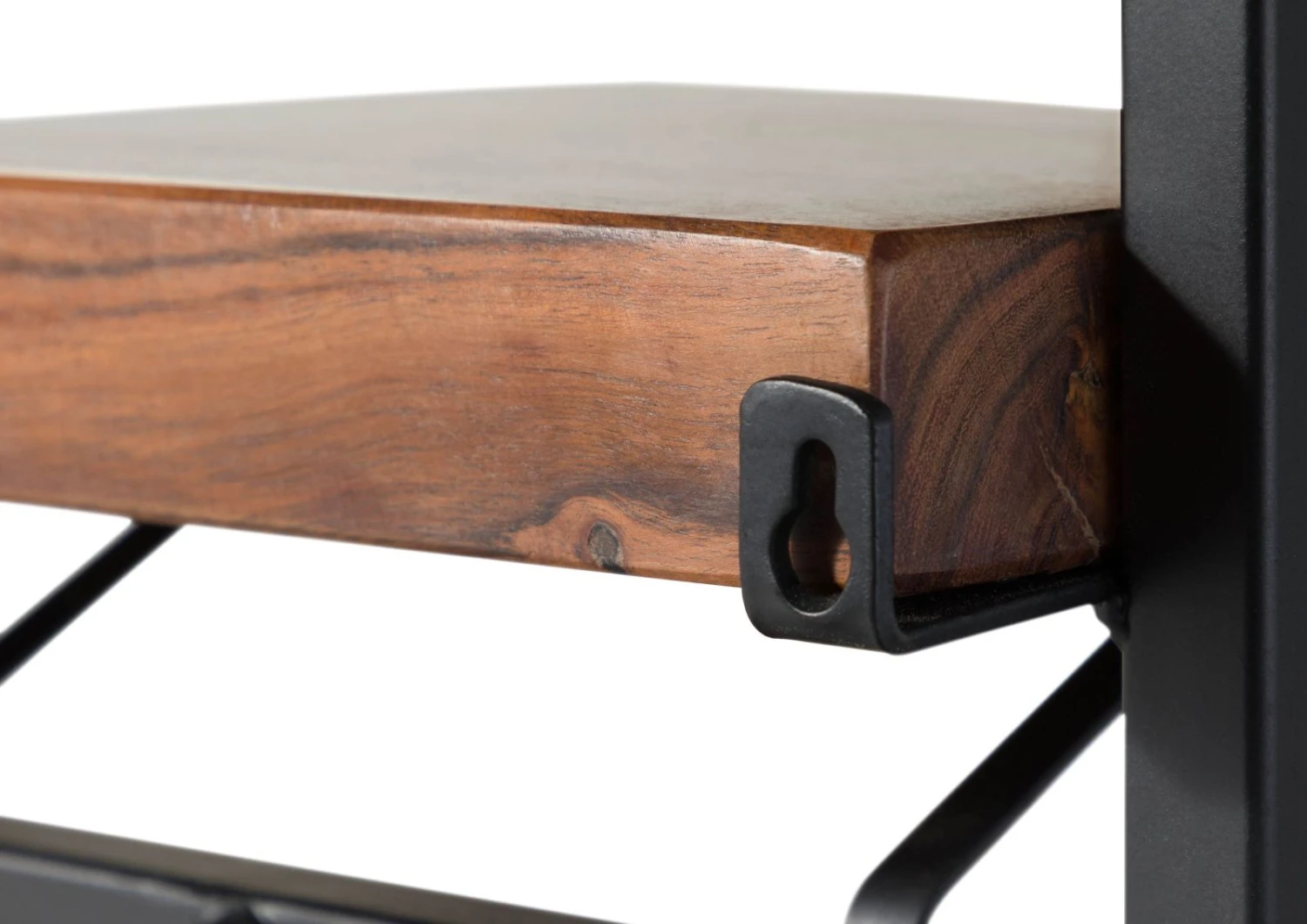 Étagère Murale En Bois D'Acacia 32x22x32 Naturel Laqué MELBOURNE #116 4 Étagère Murale En Bois D'Acacia 32x22x32 Naturel Laqué MELBOURNE #116 – Image 4