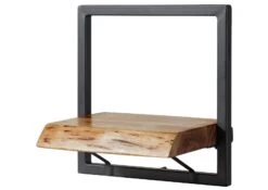 Étagère Murale En Bois D'Acacia 32x22x32 Naturel Laqué MELBOURNE #116