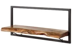 Étagère Murale En Bois D'Acacia 70x22x32 Naturel Laqué MELBOURNE #118