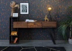 Console En Bois D'acacia Et Bois De Récupération Marron Laqué CITY #02