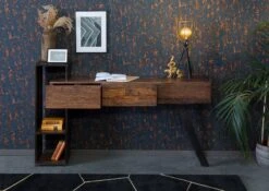 Console En Bois D'acacia Et Bois De Récupération Marron Laqué CITY #02 -Massivmoebel24 33 100 753 0002 4