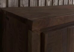 BARK #215 Buffet En Bois D'acacia - Laqué / Marron Foncé 140x40x150 -Massivmoebel24 33 310 106 0215 07