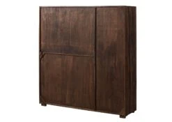 BARK #215 Buffet En Bois D'acacia - Laqué / Marron Foncé 140x40x150 -Massivmoebel24 33 310 106 0215 10