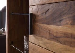 BARK #106 Buffet En Bois D'acacia - Laqué / Naturel 100x40x150 -Massivmoebel24 33 310 406 0106 06