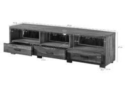 BARK #117 Meuble TV En Bois D'acacia - Laqué / Naturel 175x40x47 15 BARK #117 Meuble TV En Bois D'acacia - Laqué / Naturel 175x40x47 -Massivmoebel24 33 313 406 0117 08