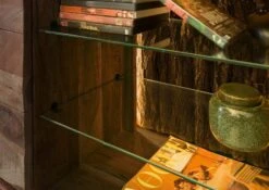 Meuble TV En Bois D'acacia Laqué Marron BARK #212 -Massivmoebel24 33 313 406 0212 5