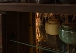 Meuble TV En Bois D'acacia Laqué Marron BARK #213 -Massivmoebel24 33 313 406 0213 5