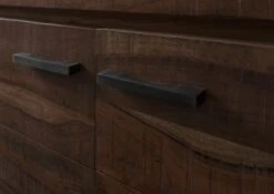 Meuble TV En Bois D'acacia Laqué Marron BARK #213 -Massivmoebel24 33 313 406 0213 6