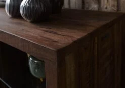 Meuble TV En Bois D'acacia Laqué Marron BARK #213 -Massivmoebel24 33 313 406 0213 7