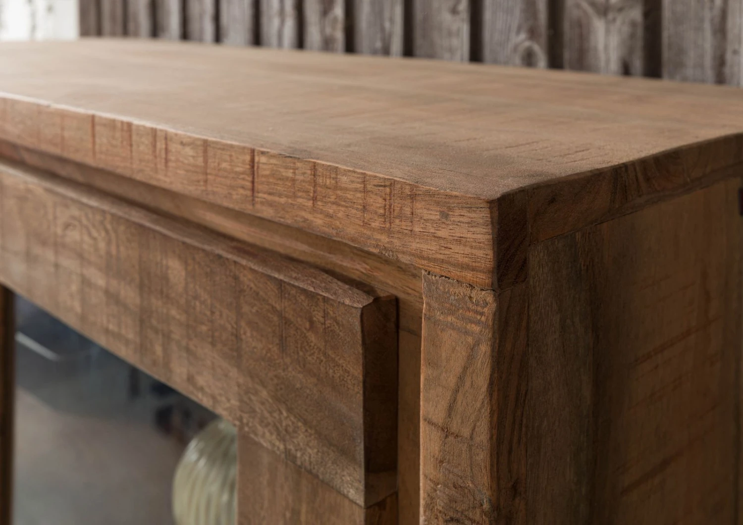 Vitrine 98x40 Acacia Laqué Bois Naturel BARK #109 5 Vitrine 98x40 Acacia Laqué Bois Naturel BARK #109 – Image 5