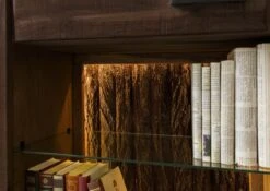 Vitrine En Bois D'acacia Laqué Marron BARK #202 -Massivmoebel24 33 320 406 0202 5