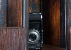 Armoire Murale En Bois D'acacia Et Bois De Récupération Laqué Marron CITY #06 -Massivmoebel24 33 350 753 0006 4