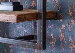 Etagère Murale En Bois De Récupération Laqué Marron CITY #09 -Massivmoebel24 33 350 753 0009 7