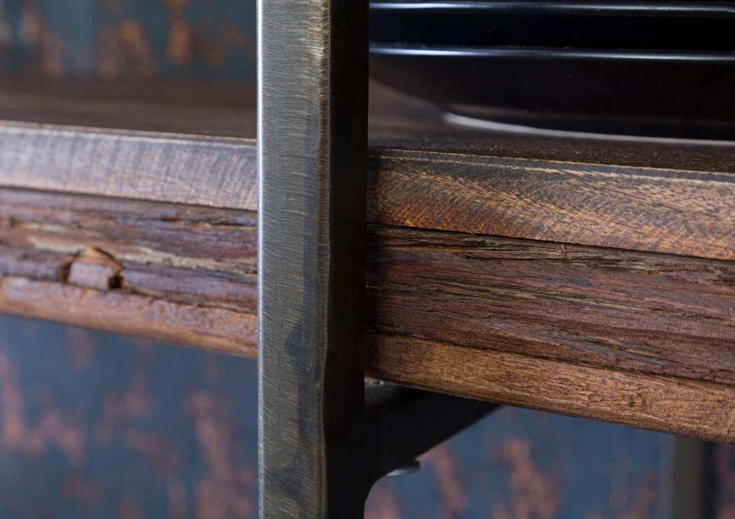 Étagère En Bois D'acacia Et Bois De Récupération Laqué Marron CITY #10 6 Étagère En Bois D'acacia Et Bois De Récupération Laqué Marron CITY #10 – Image 6