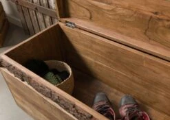 Coffre En Bois D'Acacia 80x40x40 Naturel Laqué BARK #123 14 Coffre En Bois D'Acacia 80x40x40 Naturel Laqué BARK #123 -Massivmoebel24 33 370 106 0123 05