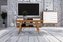 Buffet 100x48 Chêne Sauvage Huilé Blanc ORIGINAL RETRO #10 8 Buffet 100x48 Chêne Sauvage Huilé Blanc ORIGINAL RETRO #10 -Massivmoebel24 35 312 101 0018 3