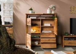 Buffet 131x45 Chêne Sauvage Huilé Bois Naturel PURE OAK #703 -Massivmoebel24 38 310 876 7003 4