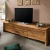 Meuble TV 220x45 Chêne Sauvage Huilé Bois Naturel PURE OAK #704