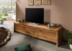 Meuble TV 220x45 Chêne Sauvage Huilé Bois Naturel PURE OAK #704