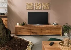 Meuble TV 220x45 Chêne Sauvage Huilé Bois Naturel PURE OAK #704 -Massivmoebel24 38 313 876 7004 3