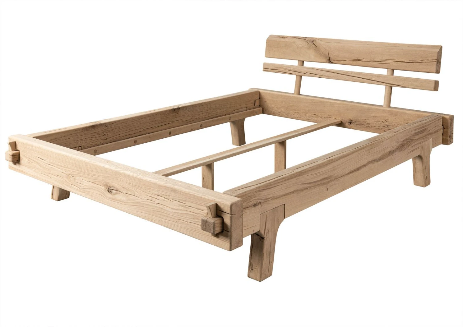 Lit Double 160x200 Chêne Huilé Bois Naturel OAK HEART #02 9 Lit Double 160x200 Chêne Huilé Bois Naturel OAK HEART #02 – Image 9