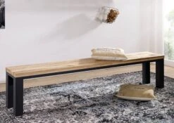 Banc 160x35 Chêne Sauvage Huilé Bois Naturel VILLANDERS #123