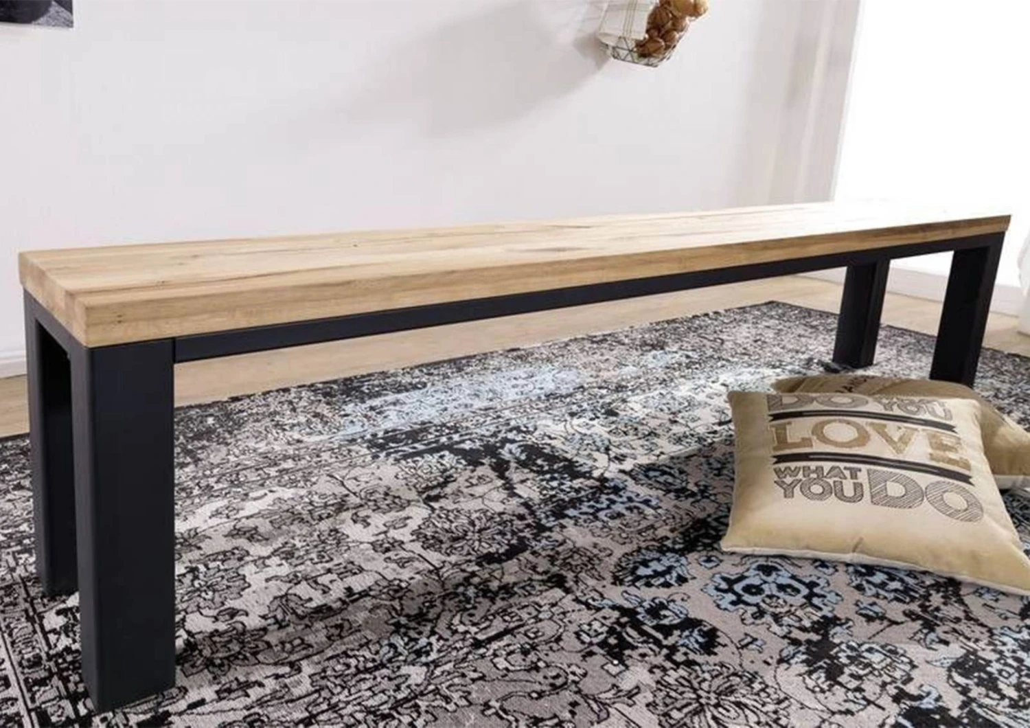 Banc 160x35 Chêne Sauvage Huilé Bois Naturel VILLANDERS #123 2 Banc 160x35 Chêne Sauvage Huilé Bois Naturel VILLANDERS #123 – Image 2