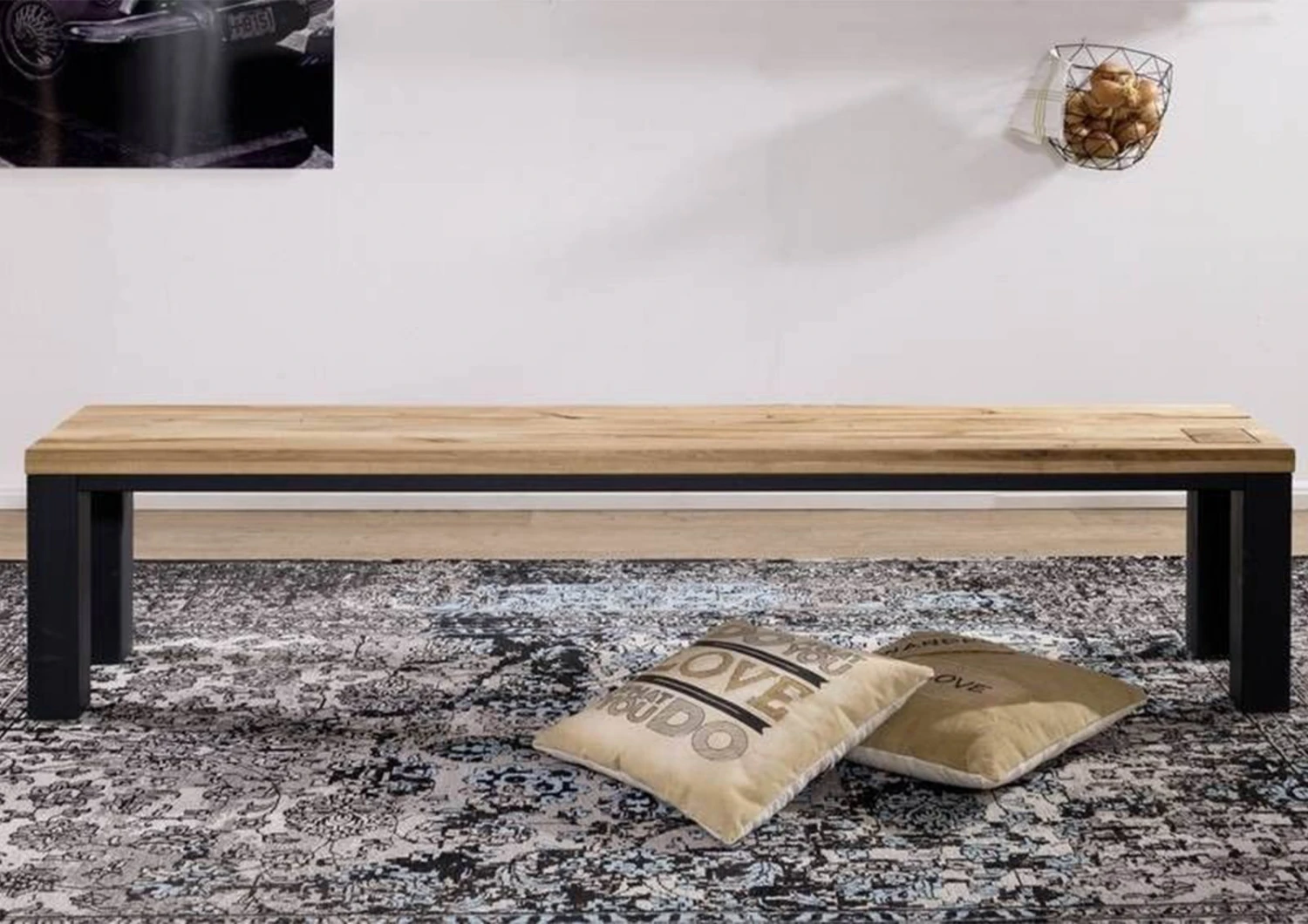 Banc 160x35 Chêne Sauvage Huilé Bois Naturel VILLANDERS #123 3 Banc 160x35 Chêne Sauvage Huilé Bois Naturel VILLANDERS #123 – Image 3